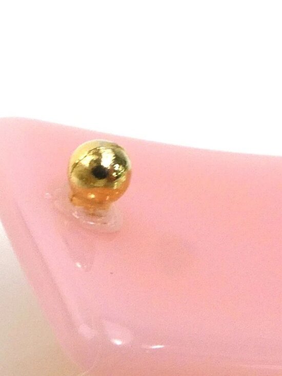 Auth FENDI Barrette Hair Clip Hair Pin Pink/Yellow Acrylic/Goldtone main image 7